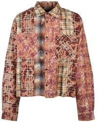 BREATH - Rhinestone-Embellished Patchwork Shirt - Lyst