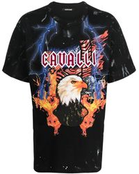 Roberto Cavalli - Eagle Logo-print Cotton T-shirt - Lyst