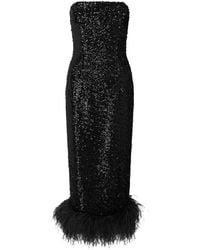 16Arlington - Abito Minelli Midi Con Paillettes - Lyst