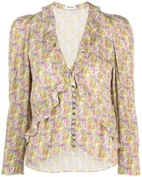 Zadig & Voltaire - Tresse Ruffled Long-Sleeve Blouse - Lyst