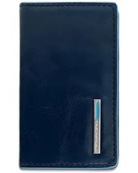 Piquadro - Logo-Plaque Leather Business Card Holder - Lyst