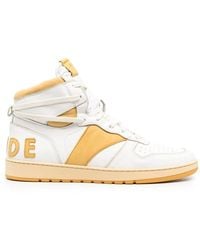 Rhude - Logo-Lettering Panelled Sneakers - Lyst