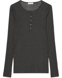 Marc O' Polo - Geribbelde Top - Lyst