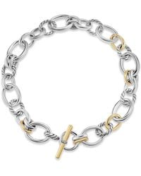 David Yurman - 18Kt Dy Mercer Diamond Chain Necklace (25Mm) - Lyst
