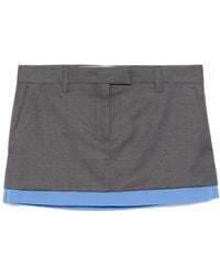 Miu Miu - Falda corta a capas - Lyst