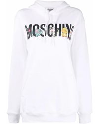 Moschino - Graphic-Print Drawstring Hoodie - Lyst