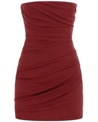 Alex Perry - Mini Strapless Ruched Dress - Lyst