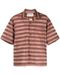 Sunnei - Striped Cotton-blend Shirt - Lyst