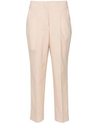 Peserico - Chain-Detail Tapered-Leg Trousers - Lyst