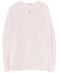Max Mara - Mxpmitico Keyhole-Detail Blouse - Lyst