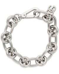 Dolce & Gabbana - Dg Logo Charm Chain Bracelet - Lyst
