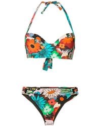 Amir Slama - Floral-Print Halterneck Bikini - Lyst