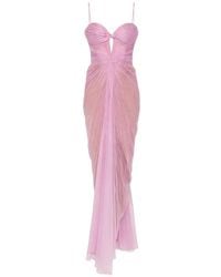 Maria Lucia Hohan - Tomina Ruched Lace-Up Maxi Dress - Lyst