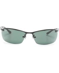 Ray-Ban - Logo-Plaque Shield-Frame Sunglasses - Lyst
