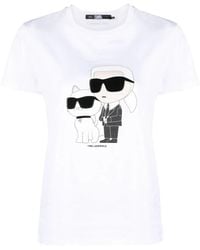 Karl Lagerfeld - Ikon Organic-Cotton T-Shirt - Lyst