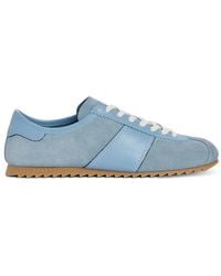 Sandro - Low-Top Leather And Suede Trainers - Lyst