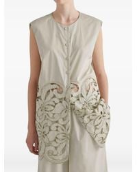 MEIMEIJ - Floral Cut-Out Blouse - Lyst