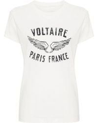 Zadig & Voltaire - Camiseta Walk Peace & Love - Lyst