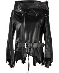 Junya Watanabe - Belted Leather Jacket - Lyst