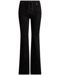 Ralph Lauren - Lace-Up Flared Jeans - Lyst