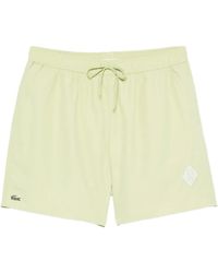 Lacoste - Drawstring Geometric Swim Shorts - Lyst