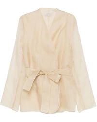 Antonelli - Elia Belted Semi-Sheer Jacket - Lyst