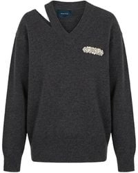 Simone Rocha - Embellished Cut-Out Sweater - Lyst