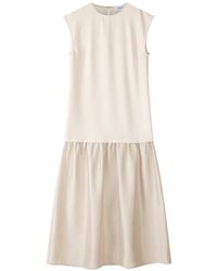 Stylein - Robe En Coton À Design Sans Manches Et Jupe Froncée - Lyst