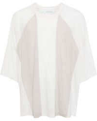 Julius - Panelled Cotton T-shirt - Lyst