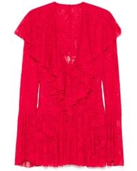 Norma Kamali - Ruffle Mini Dress Dresses - Lyst