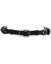 Etro - Paisley-Print Leather-Panel Belt - Lyst