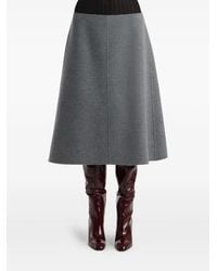 KHAITE - Wool A-Line Skirt - Lyst