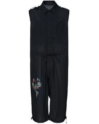 Yohji Yamamoto - Tuta Intera Smanicata Con Stampa - Lyst