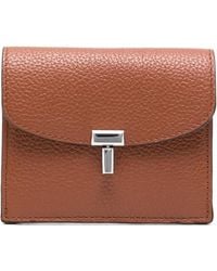 TOTEME - T-Lock Grained-Leather Cardholder - Lyst