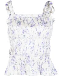 Polo Ralph Lauren - Floral-Print Sleeveless Blouse - Lyst