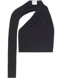 Courreges - Haut Crop Slash À Design Asymétrique - Lyst