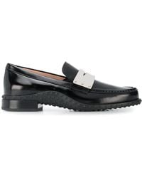 Tod's - Contrast Penny Bar Loafers - Lyst