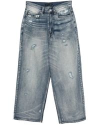 FIVE CM - Distressed Wide-Leg Jeans - Lyst