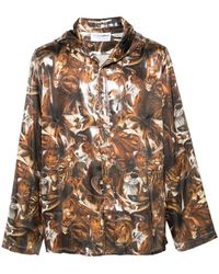 Acne Studios - Graphic-print Hooded Lightweight Jacket - Lyst