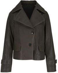 ODEEH - Button Leather Jacket - Lyst