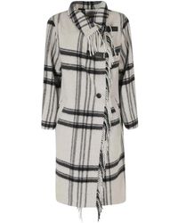 Isabel Marant - Check-Print Single-Breasted Coat - Lyst
