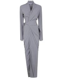 Rick Owens - Belted Long-Sleeve Maxi Dress - Lyst