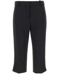 Elisabetta Franchi - Satin-Bands Tailored Cropped Trousers - Lyst
