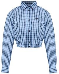 Vetements - Cropped Check Shirt - Lyst
