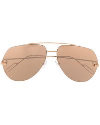 Cartier - Pilot-frame Mirrored Sunglasses - Lyst