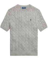 Polo Ralph Lauren - Cable-Knit Short-Sleeve T-Shirt - Lyst