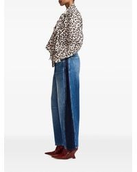 Essentiel Antwerp - Leopard-Print Pussy-Bow Shirt - Lyst
