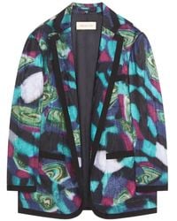 Dries Van Noten - Oversized Moiré Blazer - Lyst