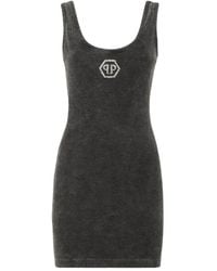 Philipp Plein - Rib Mini Tank Dress Hexagon - Lyst