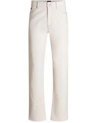 BOSS - Five-Pocket Brushed Denim Jeans - Lyst